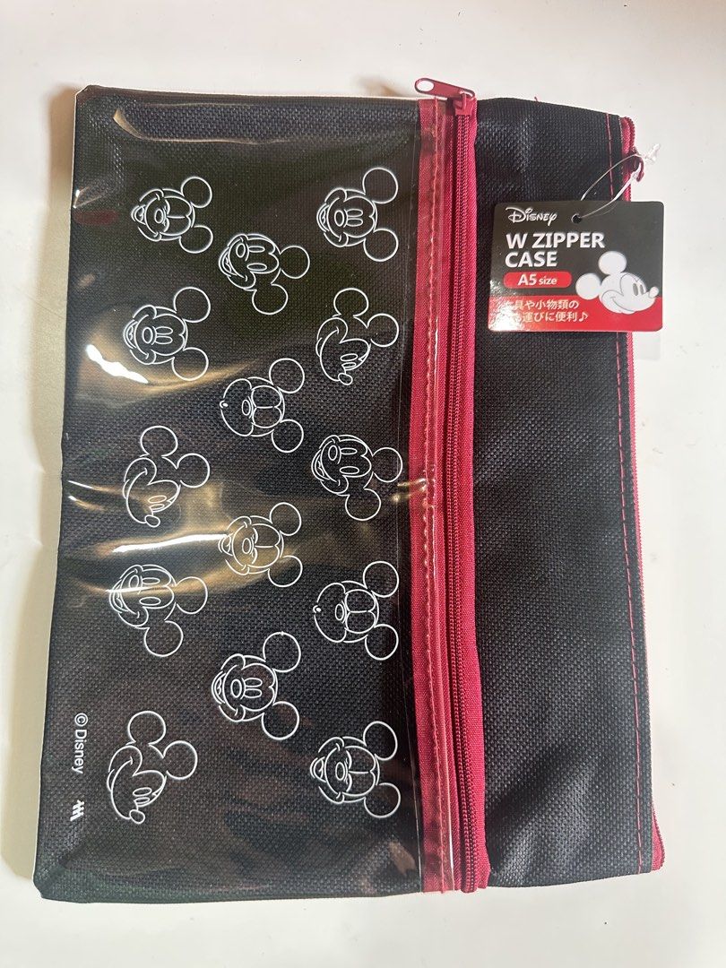 Disney Micky Logo Print Nylon Size A5 Pouch (Category: Character Goods) located in Davao. Submitted by favoritepreloved (Listing ID 1469212641, Image 1). Description: 💜 Fix price.