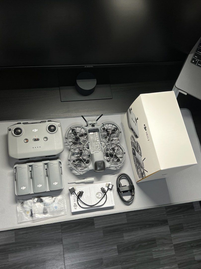 DJI Neo 2 Fly More Combo FMC (Category: Drones) located in Malabon City. Submitted by enricogomez (Listing ID 1469263401, Image 1). Description: DJI Neo 2 Fly More Combo FMC • excellent condition • no issue • battery cycle count: 4,5,6 • DJI warranty til April 2027 Inclusions • neo 2 aircraft • 3pcs intelligent flight batteries • charging hub • charging cable • rcn3 remote control • rc lightning cable • rc type c cable • digital transceiver • 2pc