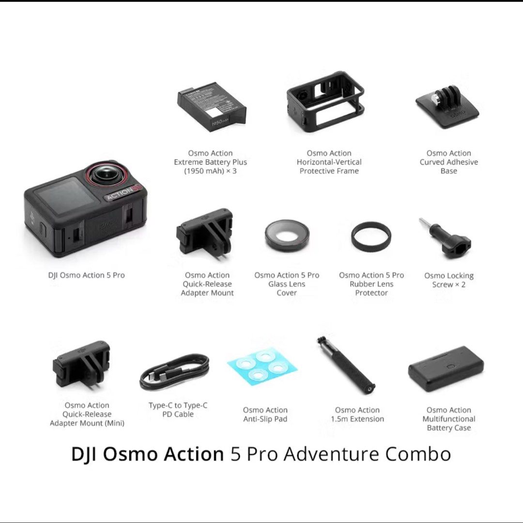 DJI Osmo Action 5 Pro Adventure Combo (Category: Cameras) located in San Pablo. Submitted by notkendall_ (Listing ID 1469179061, Image 2). Description: used not more than 10x rfs: need funds.