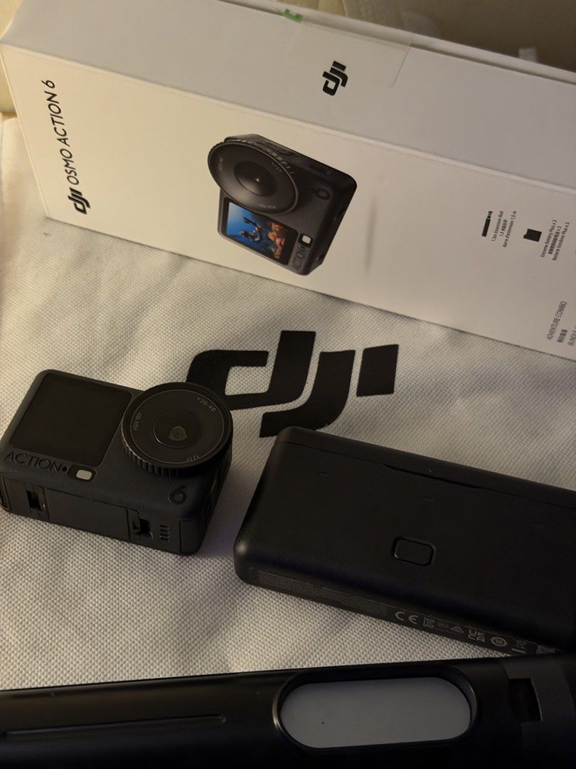DJI Osmo Action 6 Adventure Combo (Category: Cameras) located in Manila. Submitted by uryeyeng (Listing ID 1469325572, Image 1). Description: For sale! DJI Osmo Action 6 Adventure Combo = P24,999 - 3 x DJI Extreme Battery Plus (1950mAh) - Battery Charging Case - 2 x Dual-Direction Quick-Release Adapter Mounts - 2 x Locking Screw - Curved Adhesive Base - 1.5m Extension Rod (Selfie stick) - Free TNW Tripod In very good condition! Bought last Novemb