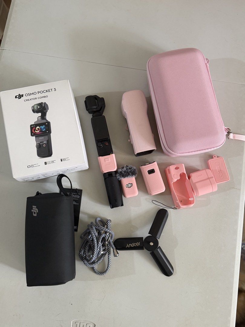 DJI Osmo Pocket 3 Creator Combo Pink Accessories (Category: Cameras) located in Quezon City. Submitted by jycdzn (Listing ID 1469177654, Image 2). Description: 📍 Location: Quezon City 🇯🇵 Japan Bought | February 2026 RFS: Rarely used! Selling because I don’t get to maximize its use. Hoping to find a new owner who can make the most out of it! 🤍 ✨ UNIT DETAILS: • Rarely used and well taken care of • Bought brand new in Japan last February 2026 •