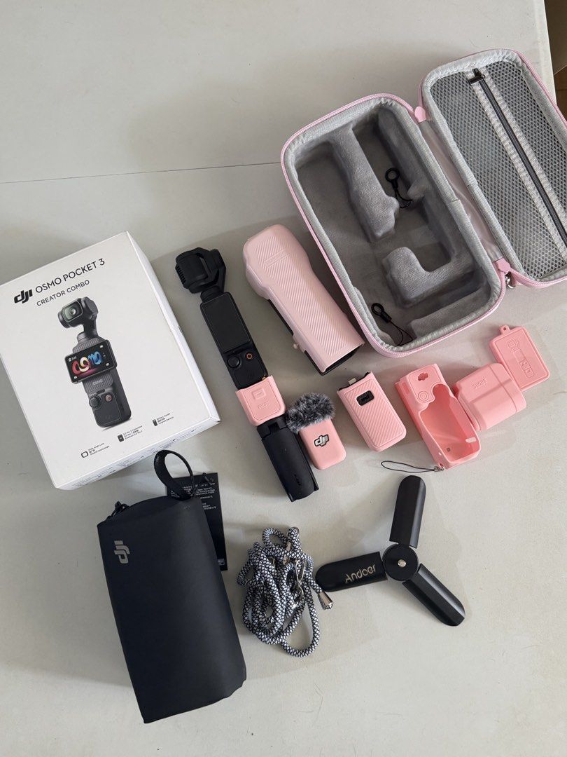 DJI Osmo Pocket 3 Creator Combo Pink Accessories (Category: Cameras) located in Quezon City. Submitted by jycdzn (Listing ID 1469177654, Image 3). Description: 📍 Location: Quezon City 🇯🇵 Japan Bought | February 2026 RFS: Rarely used! Selling because I don’t get to maximize its use. Hoping to find a new owner who can make the most out of it! 🤍 ✨ UNIT DETAILS: • Rarely used and well taken care of • Bought brand new in Japan last February 2026 •