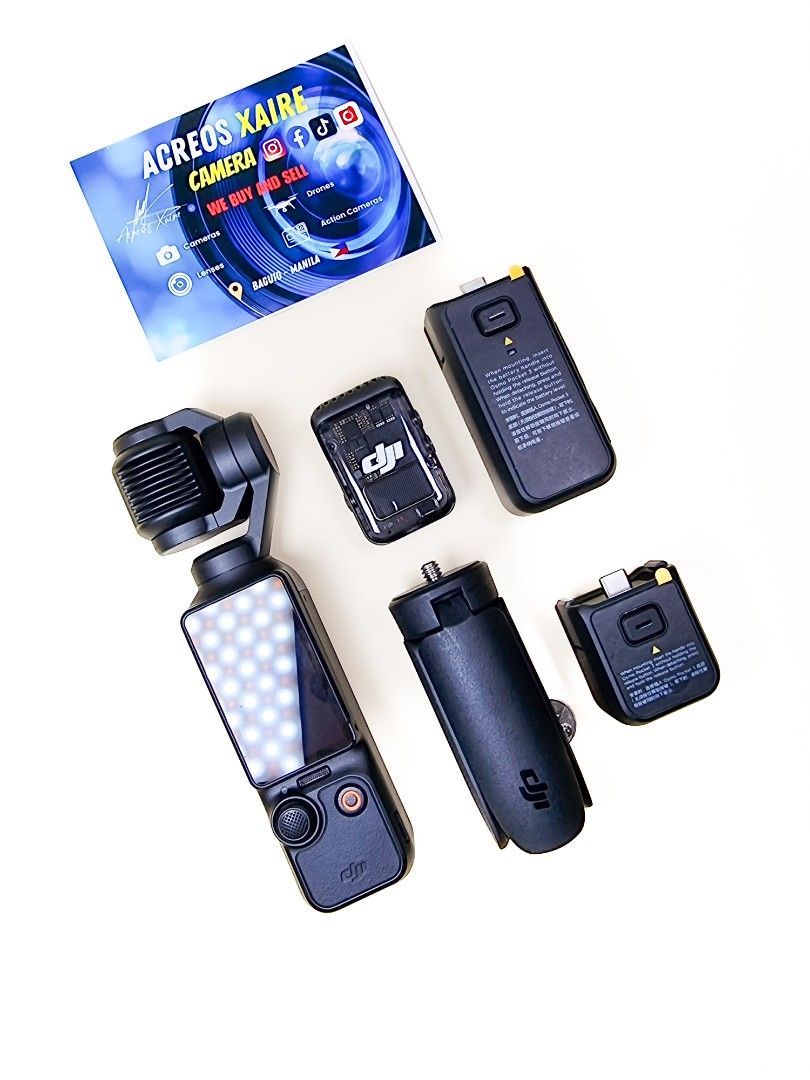 Dji Osmo Pocket 3 Creator Combo (Category: Cameras) located in Baguio. Submitted by acreoscamera (Listing ID 1469227471, Image 1). Description: DJI Osmo Pocket 3 Creator Combo ✨️ Price: 23,500.00 No issues Cosmetics 9.8/10 (Mint Condition) Actual Photo posted📸 No more last priced All buttons are functional ✨️Inclusions (Complete) - Protector cover - DJI Mic 2, Clip Magnet and windscreen - DJI Bag - Battery handle & Extender - Wide Angle lens - D