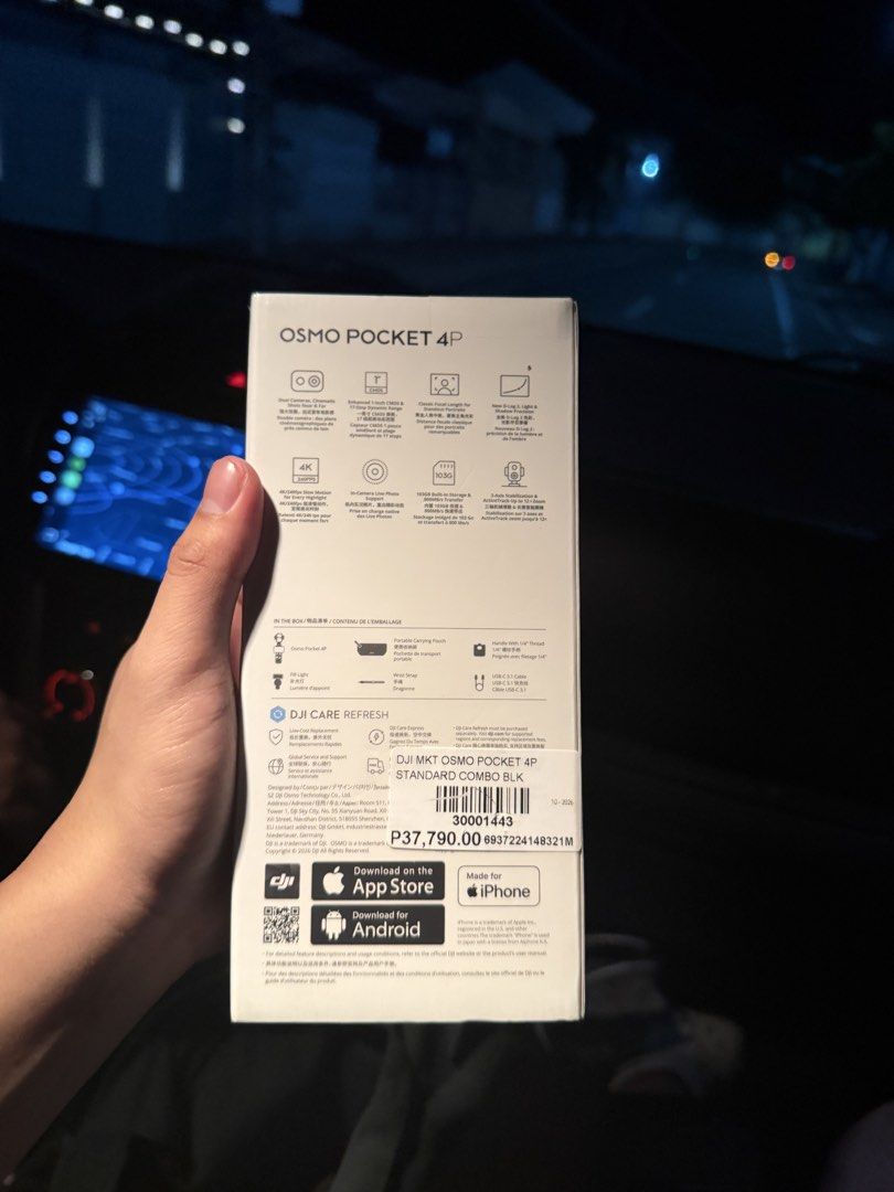 Dji osmo pocket 4P brandnew (Category: Cameras) located in Quezon City. Submitted by tyler8. (Listing ID 1469213471, Image 2). Description: Dji Osmo pocket 4p Brandnew sealed 35,500 marikina for pickup open for meetup .