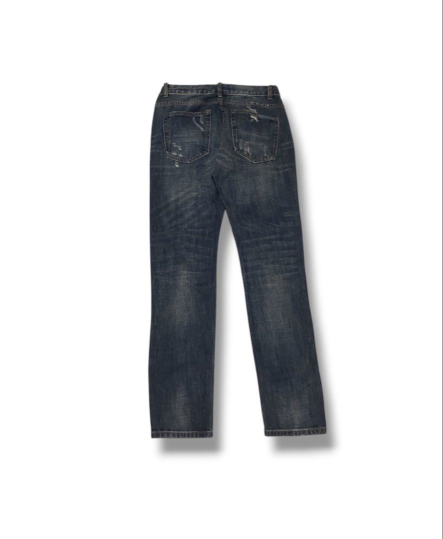 Dolce & Gabbana Ripped Denim Jeans (Category: Luxury Apparel) located in Bulacan. Submitted by sanjisthrift (Listing ID 1469179764, Image 2). Description: Width 33 Length 43 Opening 6.5 Very Good Condition 9/10 Minor stain.