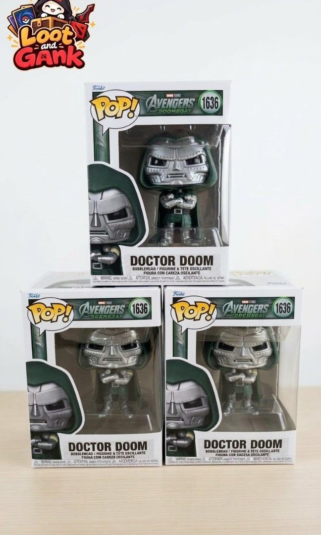 Doomsday: Doctor Doom FUNKO POP (Category: Character Goods) located in Las Pinas. Submitted by lootngank (Listing ID 1469225853, Image 1). Description: 🟢Funko Pop! Avengers: Doomsday - Doctor Doom / Dr Doom ​All Hope Lies in Doom! 💥 Grab the supreme ruler of Latveria before he takes over the MCU. A must-have centerpiece for any Marvel or Avengers Funko collector! 🎉 FUNKO POPS FOR SALE! 🎉 ​💰 Price: 1200 ​📩 DM me to secure this absolute grail