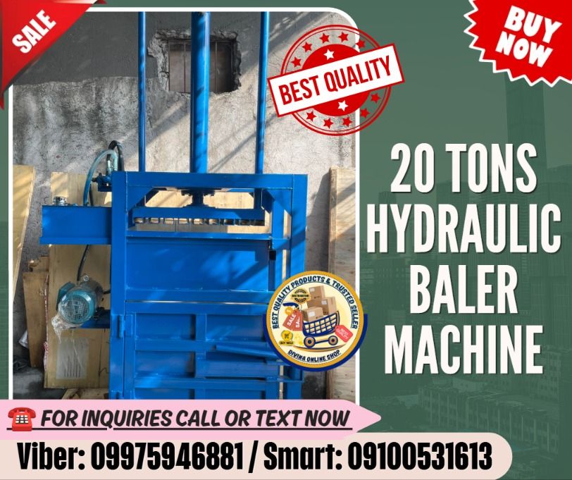 Double Cylinder 20 Tons Hydraulic Baler Machine High Quality (Category: Everything Else Others) located in Davao. Submitted by mightydragon_869e63 (Listing ID 1469169354, Image 1). Description: 🌏 We Can Deliver Nationwide 👉 AP Cargo, LBC & Lalamove (🛳️ Sea /✈️ Air Freight) Price: 167,760 🔥 Hydraulic Baler Machine 20 Tons Double Cylinder Specification: 20 Tons Baler Machine Double Cylinder Electric Machine: 7.5KW Oil Cylinder: 110*2 Oil Pump: 