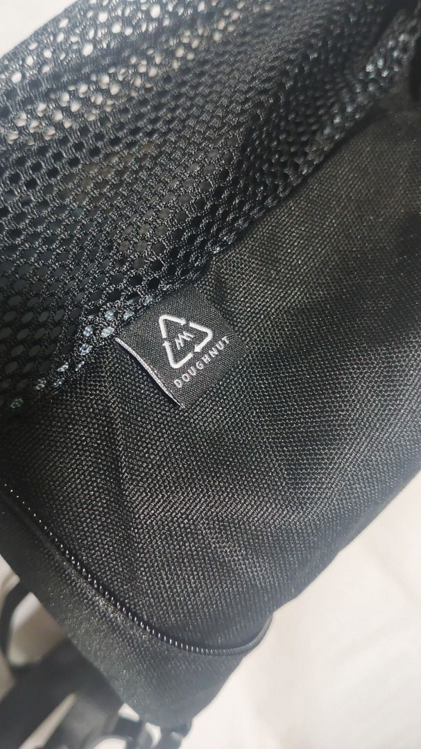 Doughnut Black Mesh Backpack Bag (Category: Backpacks) located in Baguio. Submitted by jdm.rvr24 (Listing ID 1469177784, Image 3). Description: *actual pictures posted* brand: Doughnut dimension in inches; height: 13 length: 9.5 width / thickness: 7 division: 1 main compartment material: mesh actual color: black color rate: 10/10 lock type: pull string adjustable strap condition: like new Reminder: Ukay stock is unpredictable. Items may have sign