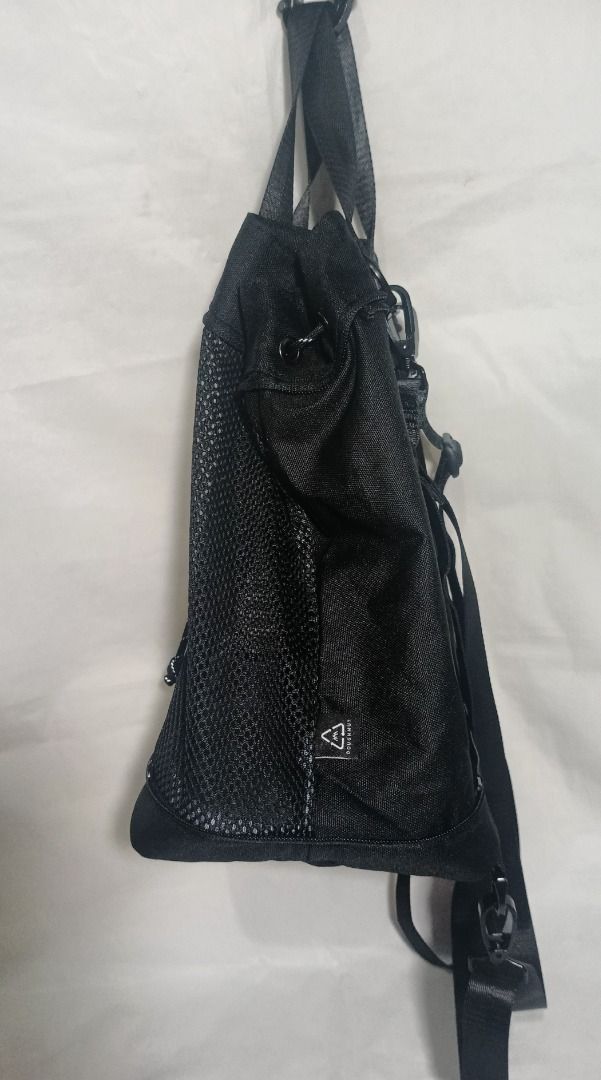 Doughnut Black Mesh Backpack Bag (Category: Backpacks) located in Baguio. Submitted by jdm.rvr24 (Listing ID 1469177784, Image 2). Description: *actual pictures posted* brand: Doughnut dimension in inches; height: 13 length: 9.5 width / thickness: 7 division: 1 main compartment material: mesh actual color: black color rate: 10/10 lock type: pull string adjustable strap condition: like new Reminder: Ukay stock is unpredictable. Items may have sign