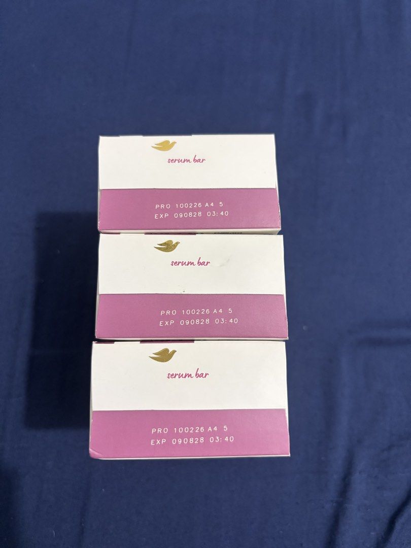 Dove Radiant + Care Serum Bar 3-Pack (Category: Bath) located in Dasmarinas. Submitted by aurea_lovely (Listing ID 1469280691, Image 2). Description: Rfs: change of preference Bought from tiktok shop.