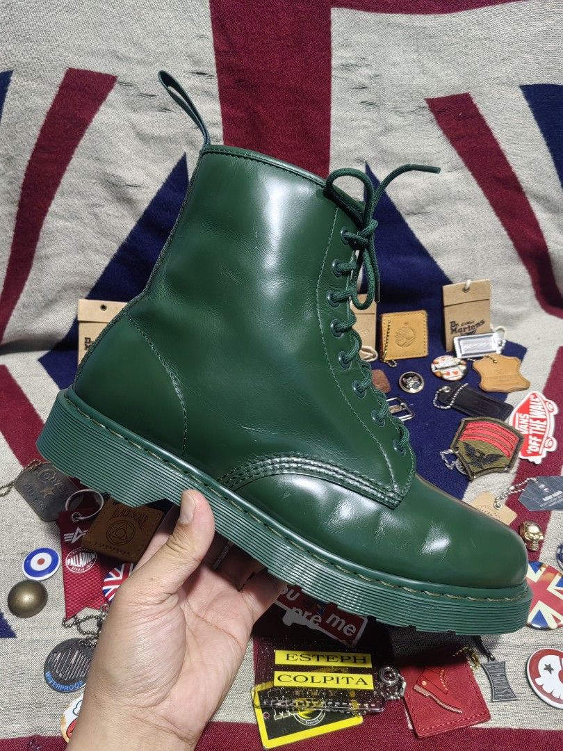 DR. MARTENS 1460 MONO GREEN (Category: Boots) located in Baguio. Submitted by curated_luxe_brandeds (Listing ID 1469182424, Image 2). Description: DR. MARTENS 1460 MONO GREEN AUTHENTIC PAIR UK 10 US 11 MENS EUR 45 PHP 4580 +SF SEE PICS FOR DETAILS EXCELLENT CONDITION COLOR MAY VARY DUE TO LIGHTING MOP BDO /GCASH NO COD /COP PHYSICAL STORE :STALL 324A THIRD FLOOR SKYWORLD SESSION ROAD BAGUIO CITY FB PAGE /CAROUSELL : curated_luxe_brandeds FACEBOOK
