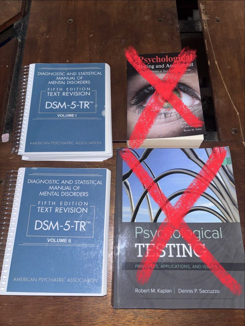 DSM-5-TR Volumes I & II (Category: Textbooks) located in Cebu City. Submitted by nicolee1403 (Listing ID 1464449017, Image 1). Description: (all are reprinted. original ones are too pricey for me) -DSM 5-TR - 750 .