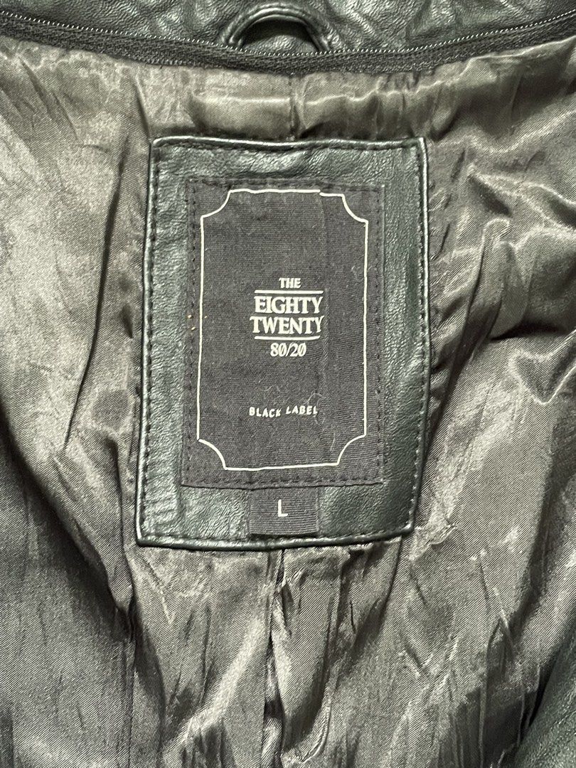 EIGHTY TWENTY Leather Jacket (Category: Coats, Jackets and Outerwear) located in Manila. Submitted by uraloustar91018 (Listing ID 1469325704, Image 3). Description: Large Shoulder width: 19 inches Waist: 18 inches.