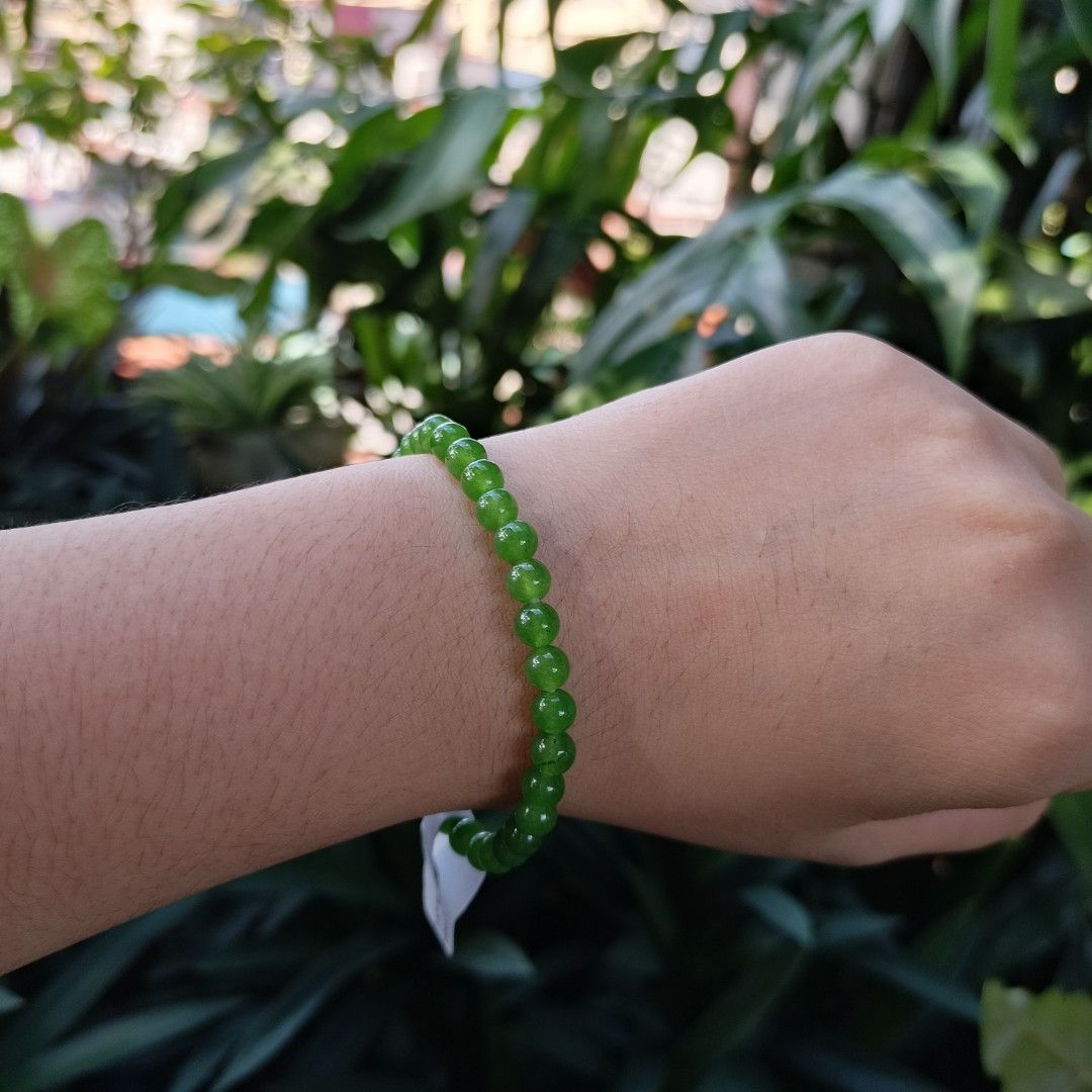Emerald Jade (Category: Bracelets) located in Manila. Submitted by enchantra_gems (Listing ID 1469331885, Image 2). Description: 💚 Emerald Jade Bracelet ✨ Elegant, vibrant, and timeless. The Emerald Jade Bracelet showcases beautiful green tones that bring a touch of luxury to your everyday style. Loved for its rich color and classic appeal, this bracelet is a lovely choice for gemstone collectors and meaningful gift-giving. 🍀 💎 Details - Stone