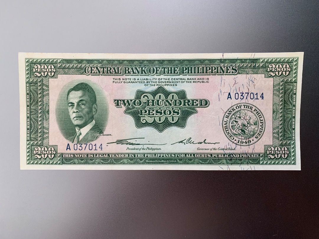 English series - 200 pesos (Category: Currency) located in Indang. Submitted by vykolektor (Listing ID 1469198820, Image 1). Description: English series 200 pesos UNC.