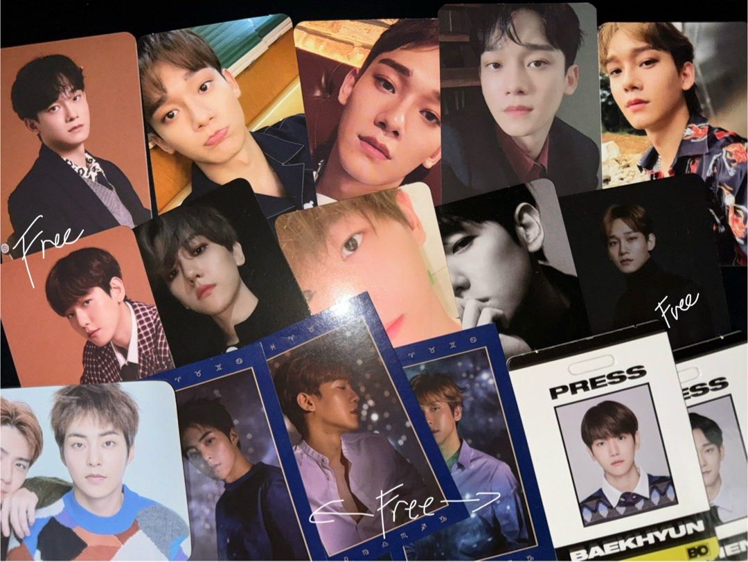 EXO Chen, Baekhyun Photocards (Category: K-Wave Merchandise) located in Makati City. Submitted by marla0908 (Listing ID 1469272886, Image 1). Description: -official -baekhyun 50 -chen 30 -non-album pcs free with album pc purchase .