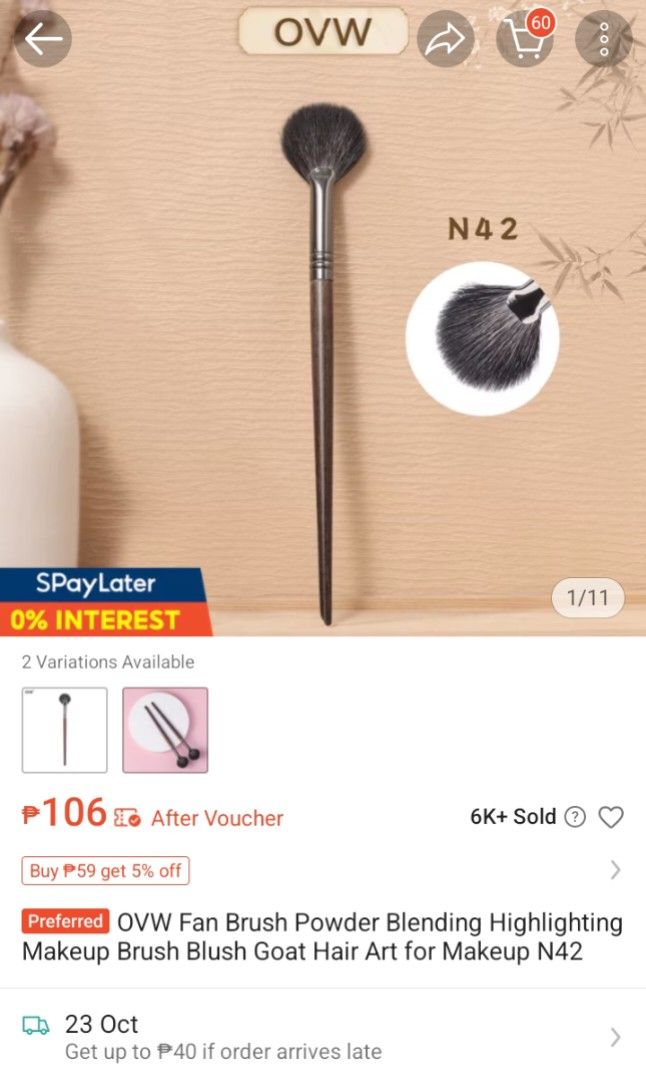 EYE BRUSHES (Category: Makeup) located in Kawit. Submitted by gieclutter (Listing ID 1469175689, Image 3). Description: Flakers and joy reservers are 𝗻𝗼𝘁 𝗮𝗹𝗹𝗼𝘄𝗲𝗱 Actual photos All sales are final—no returns, exchanges, or refunds 𝗖𝗢𝗡𝗗𝗜𝗧𝗜𝗢𝗡: ・𝗟𝗡 ・only one brush has been used, sanitized 𝗟𝗢𝗖𝗔𝗧𝗜𝗢𝗡: Kawit, Cavite 𝗠𝗢𝗣: 𝗣𝗙/NO COD Item price + ₱𝟳𝟱 Minimum SF *rates vary based on weight and location 𝗠𝗢𝗗: J&T Regular・