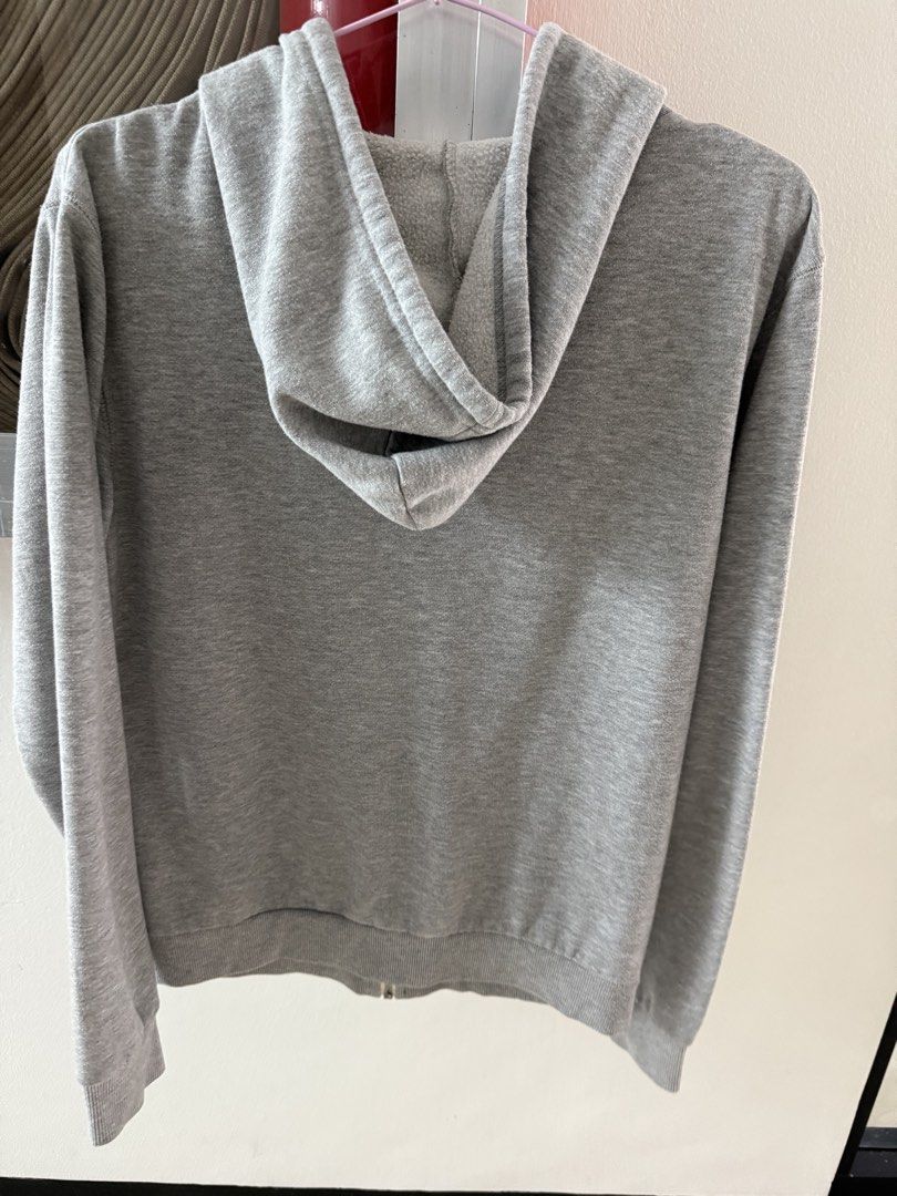 Factorie Grey Zip-Up Hoodie Size XS (Category: Coats, Jackets and Outerwear) located in Mandaluyong City. Submitted by declutteringmylife101 (Listing ID 1469169995, Image 2). Description: - Brand/Model: Factorie zip-up hoodie - Size: XS - Color: Grey with white drawstring cords - Pockets: Standard front pockets - Details: Ribbed cuffs and hem with clean fabric texture inside and out - Condition: Excellent, well-maintained.