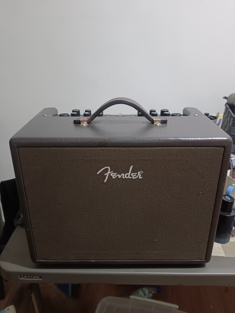 Fender Acoustic Junior Amplifier (Category: Musical Instruments) located in Quezon City. Submitted by giox315 (Listing ID 1469388884, Image 1). Description: - Fender Acoustic Junior acoustic guitar amplifier - 2 independent channels with dedicated EQ, volume, and effects settings - Built-in effects and onboard looper for live performance - Bluetooth connectivity for streaming and backing tracks - XLR and 1/4 inch combo inputs - Stereo XLR line ou
