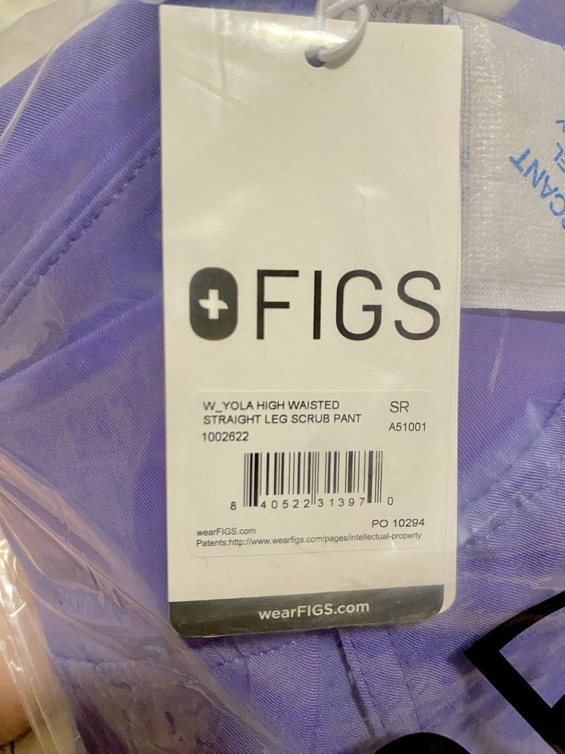 FIGS Purple Scrub Pants & Top Set Size Small (Category: Sets or Coordinates) located in Quezon City. Submitted by babyblue2022 (Listing ID 1469228747, Image 2). Description: - Brand: FIGS - Style: Complete scrub set (Catarina One-Pocket Top & Yola High-Rise Straight Leg Pants) - Color: Amethyst (Purple) limited edition and seasonal color 💜💜 - Size: Small Regular for both Top and Pants - Condition: Brand new, still sealed in original plastic pac