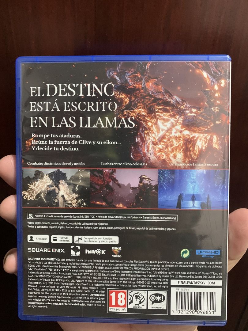 Final Fantasy XVI for PS5 (Category: PlayStation) located in Manila. Submitted by matthew_lumibao (Listing ID 1469165712, Image 2). Description: Meetup Location: - Balanga City, Bataan Shipping via: - J&T or Flash PM for more details..