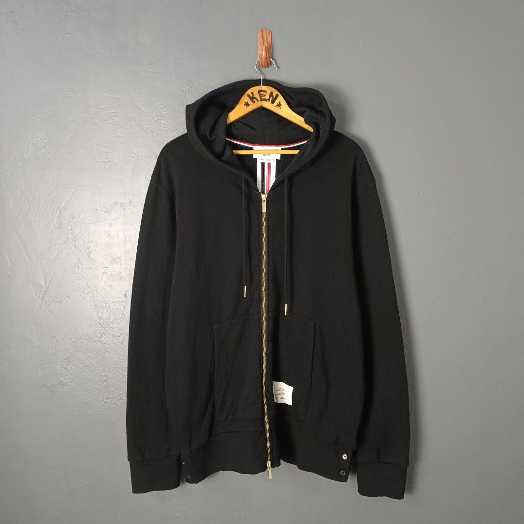 For Men - Thom Browne - RWB Stripe Loopback (Category: Coats, Jackets and Outerwear) located in Bacolod City. Submitted by drop.ph (Listing ID 1469245462, Image 2). Description: Thom Browne - Stripe Detail Zip Up *Fits XL - 23x29.5 *Excellent *No flaws *Price: 1,200php *Add SF if outside Bacolod City .