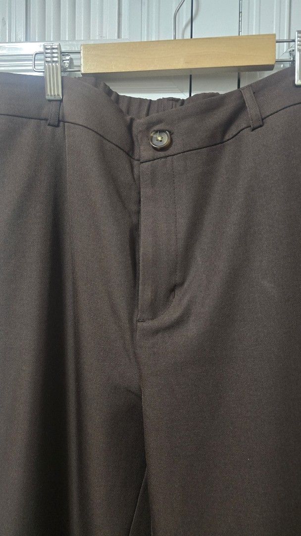 for-me Brown Trousers Size L (Category: Trousers) located in Cabanatuan. Submitted by belle_1013 (Listing ID 1469312774, Image 3). Description: - Brand: For-Me - Color: Brown - Size: Large (tag attached inside) - Closure: Front button waistband - Style: Classic everyday wear - Fit: Comfortable and clean material.