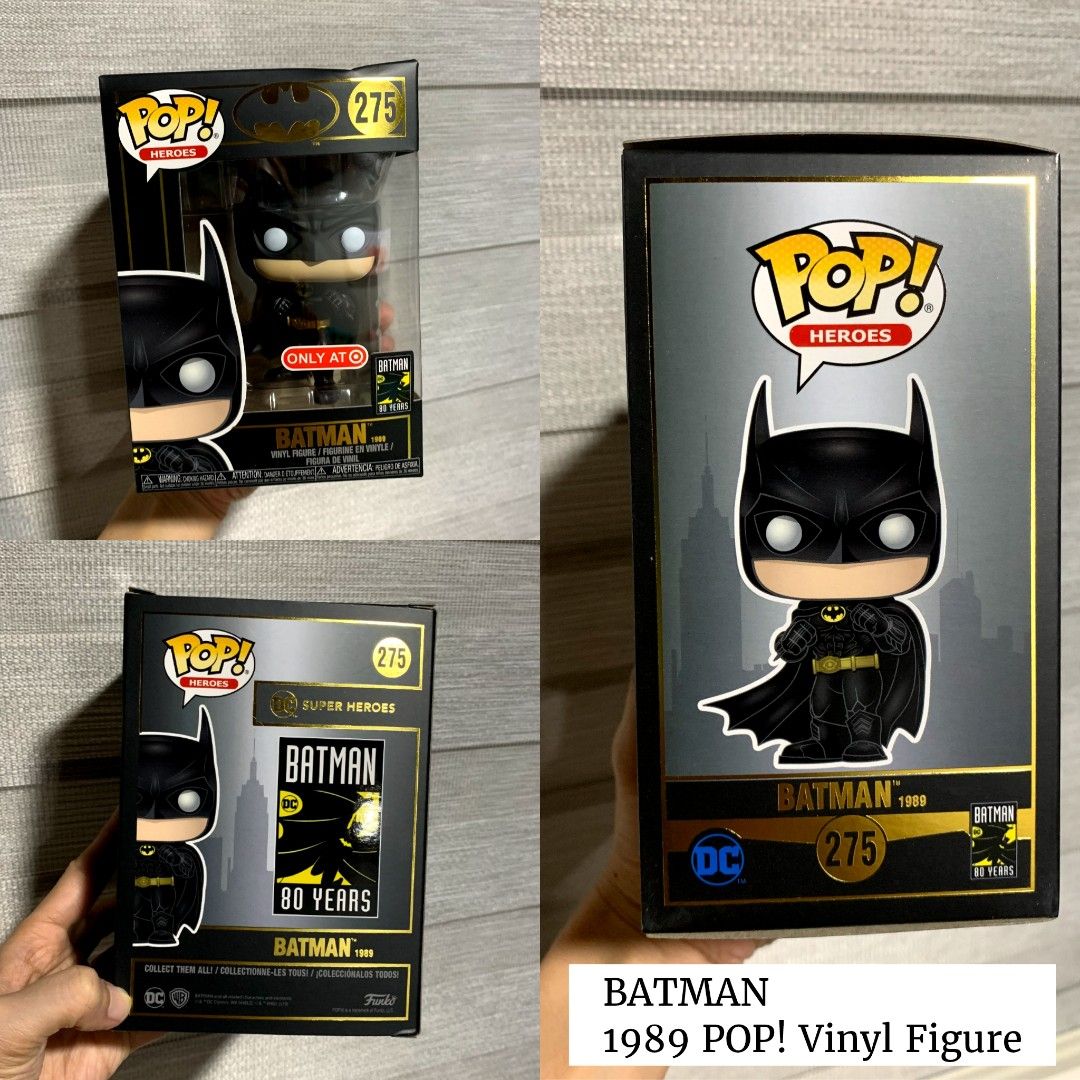 FUNKO Batman 80th Anniversary Box (Category: Character Goods) located in Cavite. Submitted by misa.and.dane (Listing ID 1469177978, Image 2). Description: FUNKO Batman 80th Anniversary Box ✅P1,000 (good condition box)✅ ✅P900 (faded box/box with flaws)✅ ➡️brandnew, sealed ➡️few stocks remaining ➡️OPEN FOR TAKE ALL, send us PM 🟢What's in the box:🟢 1pc BATMAN 1989 POP! Vinyl Figure 1pc BATMAN (Batman Beyond) Vinyl Collectibles 1pc BATMAN (HeroWorl