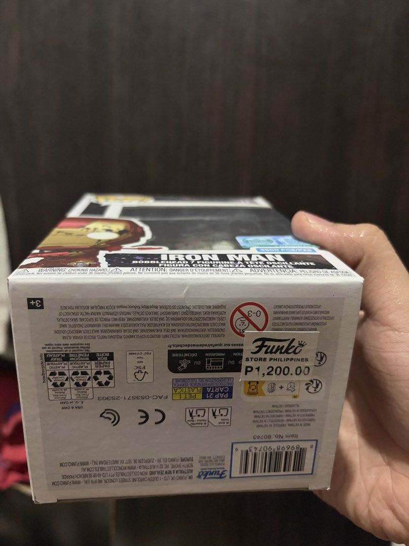 Funko Pop Marvel Studios Infinity Saga Iron Man 1571 (Category: Figurines & Statues) located in Manila. Submitted by giann_30 (Listing ID 1469326131, Image 2). Description: - Item: Funko Pop 1571 Iron Man (The Infinity Saga) - Rarity: Limited edition with 9,500 pieces worldwide sticker - Special Features: Includes official Funko Store Philippines sticker on the bottom box - Condition: Brand new, never opened, box kept clean and mint - Perfect for
