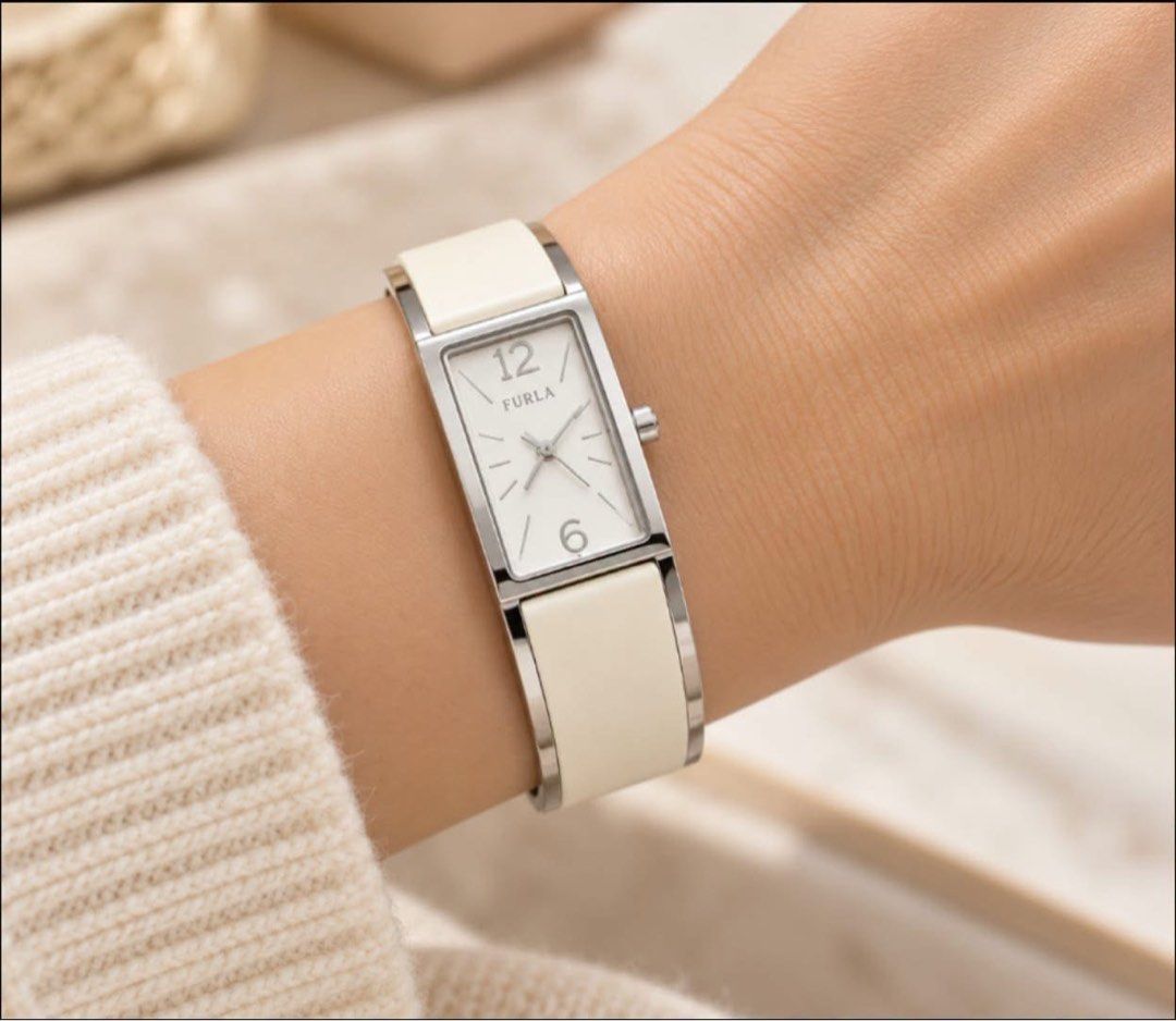 Furla watch (Category: Women's Watches) located in Manila. Submitted by annafinds (Listing ID 1469349677, Image 1). Description: Fur/a Rectangular Bangle Watch. - In excellent condition ₱6,500 Open for layaway..
