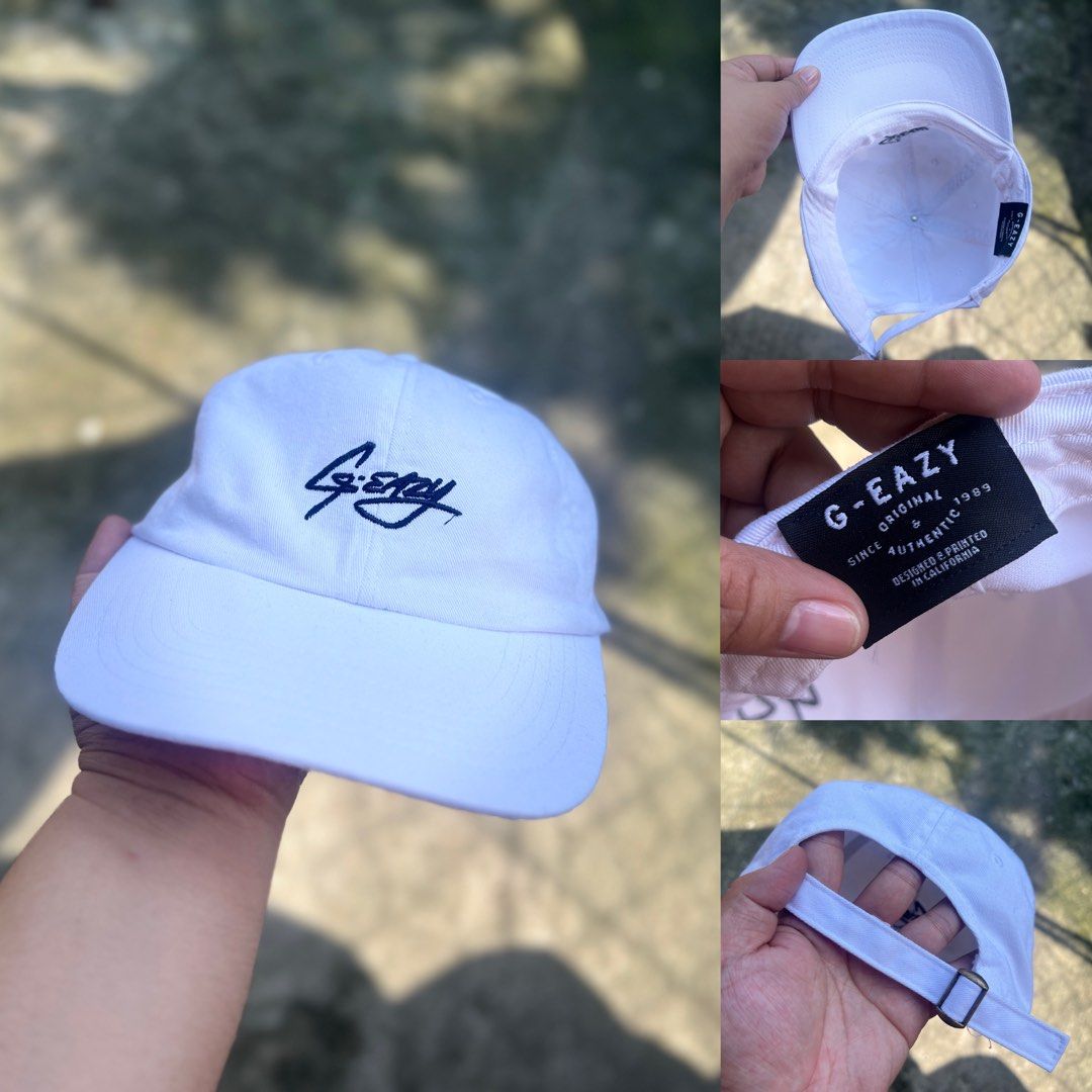 G EAZY HAT (Category: Caps & Hats) located in Caloocan City. Submitted by gothrifted (Listing ID 1469273227, Image 1). Description: G EAZY OFFICIAL MERCH CAP - thrifted - adult fitting - dad hat - 10/10 color rate - excellent condition *color may vary due to lighting .