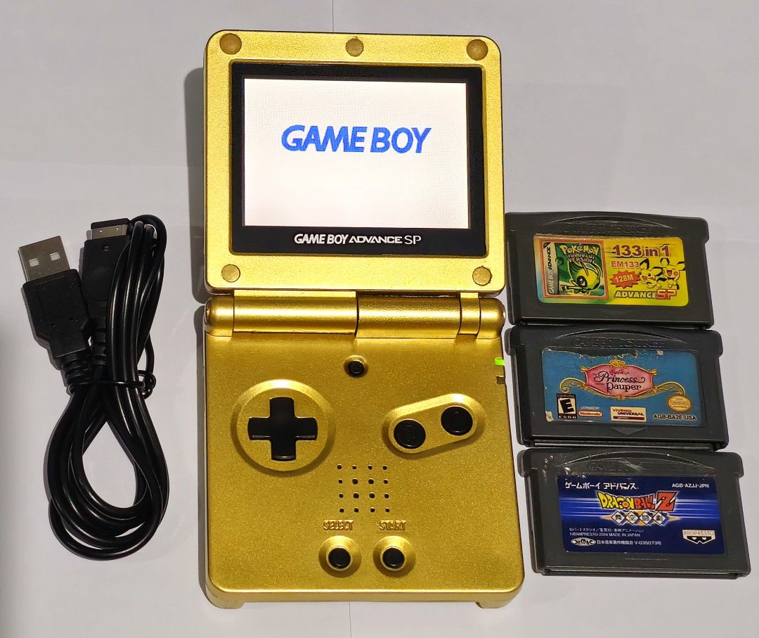 Gameboy Advance SP AGS-101 (Category: Nintendo) located in Santa Rosa. Submitted by j.r.constantino (Listing ID 1469332967, Image 1). Description: For sale Gameboy Advance SP - AGS-101 model - Zelda shell - Bright screen (Orig LCD) - Loud sounds (newly replaced capacitor) - All buttons are crisp and working - EXT and charging port are working - With new battery and charging cable - With free games (1 orig - dragonball) - Outer shell has minor scr