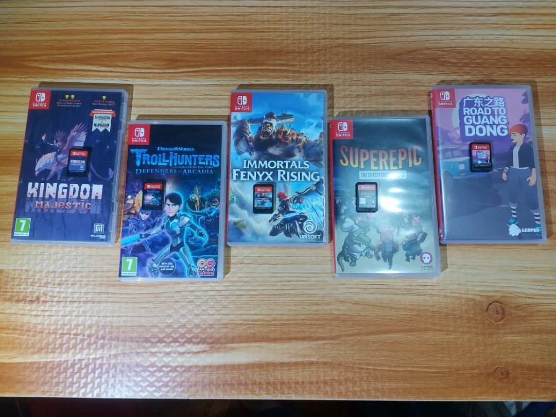 Games Nintendo switch sale or swap (Category: Nintendo) located in Quezon City. Submitted by appleusermarioz (Listing ID 1469177841, Image 1). Description: Games Nintendo Switch sale Or swap ROAD to GUANGDONG - 800 SUPEREPIC - 1,000 IMMORTAL FENYX RISING - 1,000 TROLLHUNTERS - 1,200 KINGDOM Majestic - 1,000 good All Working and No defect,meet up Quezon city Fairiew Center Mall Or Ever Commonwealth. or Robinsson Townville Regalado.