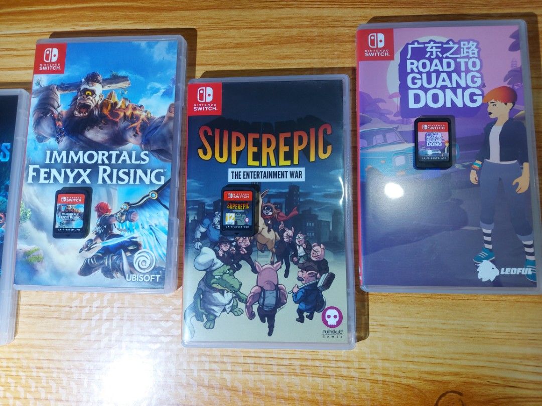 Games Nintendo switch sale or swap (Category: Nintendo) located in Quezon City. Submitted by appleusermarioz (Listing ID 1469177841, Image 2). Description: Games Nintendo Switch sale Or swap ROAD to GUANGDONG - 800 SUPEREPIC - 1,000 IMMORTAL FENYX RISING - 1,000 TROLLHUNTERS - 1,200 KINGDOM Majestic - 1,000 good All Working and No defect,meet up Quezon city Fairiew Center Mall Or Ever Commonwealth. or Robinsson Townville Regalado.