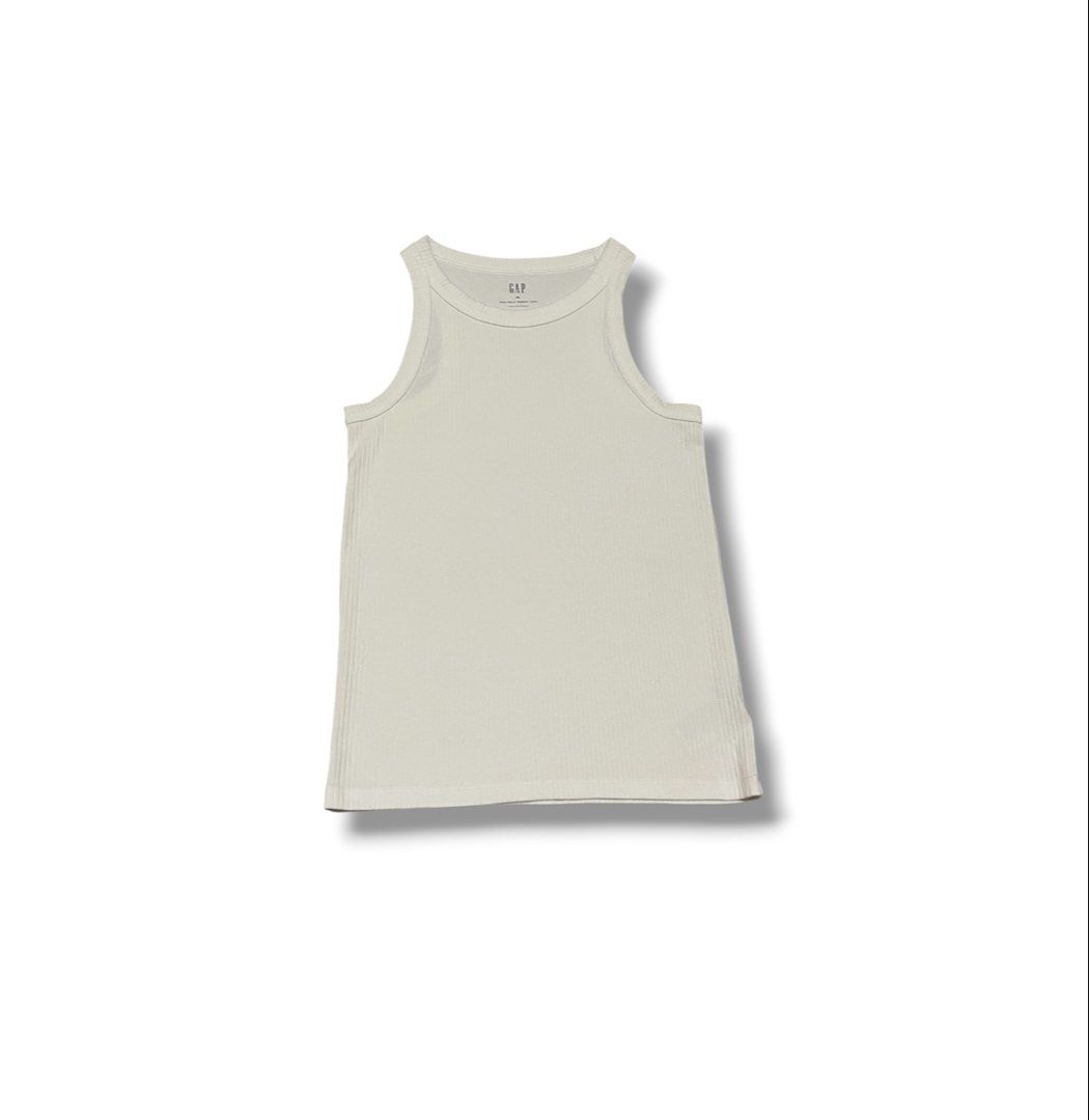 GAP Ribbed High Neck Tank (Category: Sleeveless) located in Bulacan. Submitted by sanjisthrift (Listing ID 1469318839, Image 1). Description: Size XSmall Width 14 Length 23 Excellent Condition 9/10.