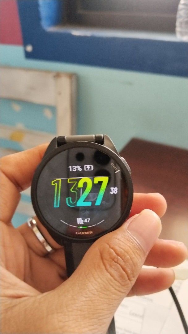 Garmin Forerunner 165 (Category: Wearables & Smart Watches) located in Corella. Submitted by royalwhale_d1fab4 (Listing ID 1469379153, Image 1). Description: - Brand: Garmin - Model: Forerunner 165 - Type: Smartwatch / Running Watch - Condition: Good, well-maintained - Features: Vibrant display, fitness and workout tracking, comfortable strap - Ideal for: Runners, athletes, and daily fitness tracking.