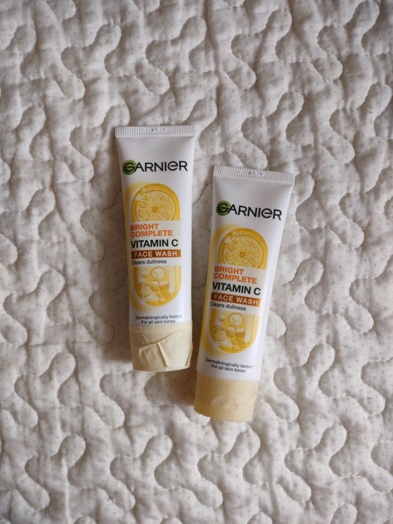 [GARNIER] Bright Complete Vitamin C Face Wash 50ml (Category: Face Care) located in Tabaco. Submitted by danielamc17 (Listing ID 1469275007, Image 1). Description: - brand new and sealed - 50ml loc: Albay mod: J&T.