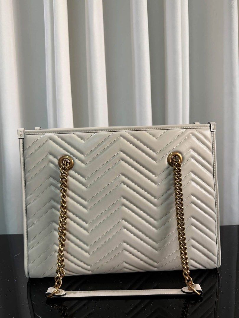 GG Tote Bag (Category: Luxury Bags & Wallets) located in Manila. Submitted by bagsandshoesmanymore (Listing ID 1469198509, Image 2). Description: Preloved GG Tote Size 35cm What you see is what you get Gold tone hardware .