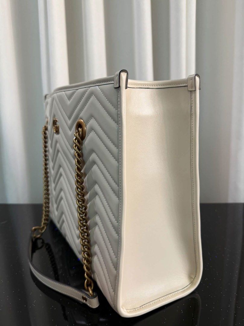 GG Tote Bag (Category: Luxury Bags & Wallets) located in Manila. Submitted by bagsandshoesmanymore (Listing ID 1469198509, Image 3). Description: Preloved GG Tote Size 35cm What you see is what you get Gold tone hardware .