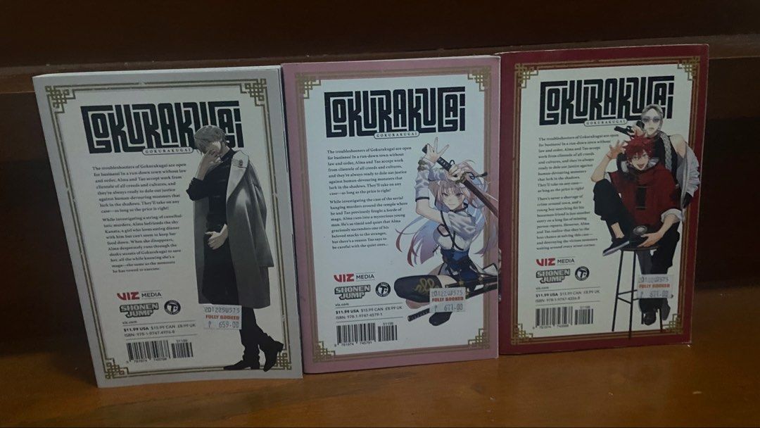 gokurakugai volumes 1-3 (Category: Comics & Manga) located in San Juan City. Submitted by jijiejie (Listing ID 1469191752, Image 2). Description: ᯓ★ vol 1: 400 (yellowing and dents/folds) ᯓ★ vol 2: 500 (yellowing) ᯓ★ vol 3: 500 ᯓ★ can give for 1200 if take all ᯓ★ can give discount if getting other items!! ᯓ★ rfs: need rush funds for other interests 😭 ⋆˚꩜｡ located in san juan city ⋆˚꩜｡ available for meet up and delivery (if for delivery, sf is sh