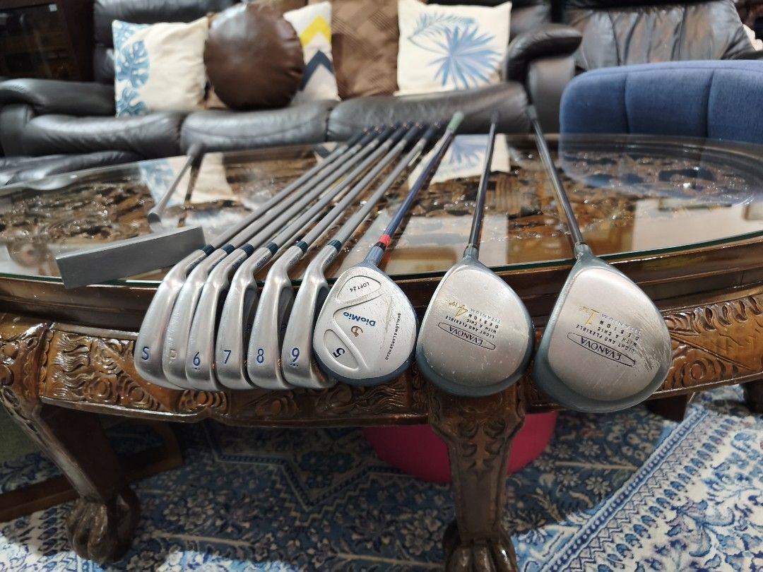 Golf Ladies Set (Category: Other Sports Equipment and Supplies) located in Paranaque City. Submitted by manilagolfmarket (Listing ID 1469324428, Image 1). Description: For Sale Ladies set °Maruman Dio Mio L flex graphite shaft irons °Maruman Dio mio 5 wood °Mizuni Evanova wood and driver °Bag included for only 9.8k pick up Bf Paranaque free shipping within MM..