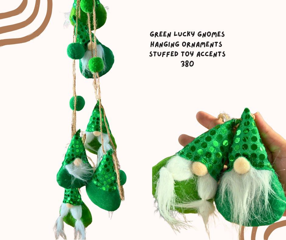 Green Lucky Gnomes Gardland (Category: Other Home Decor) located in Pasig City. Submitted by homeyvibesph (Listing ID 1469262073, Image 1). Description: .