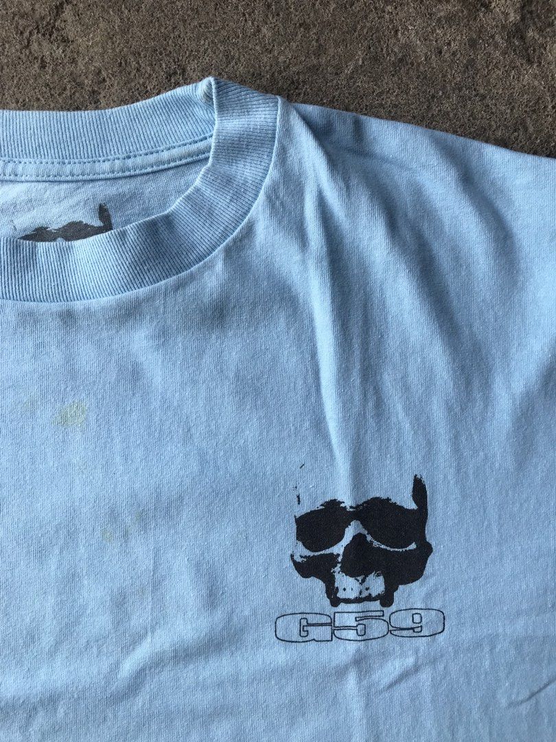 Greyfivenine t shirt (Category: Formal Shirts) located in Ligao. Submitted by klaifinds (Listing ID 1469182128, Image 3). Description: 25/29 Boxy fit Good condi Color rate 9/10 Issue stains .