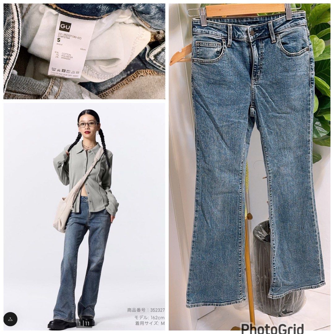 GU x Uniqlo Flared Denim Pants (Category: Other Bottoms) located in Cabanatuan. Submitted by boutiquelouise (Listing ID 1469290571, Image 1). Description: .