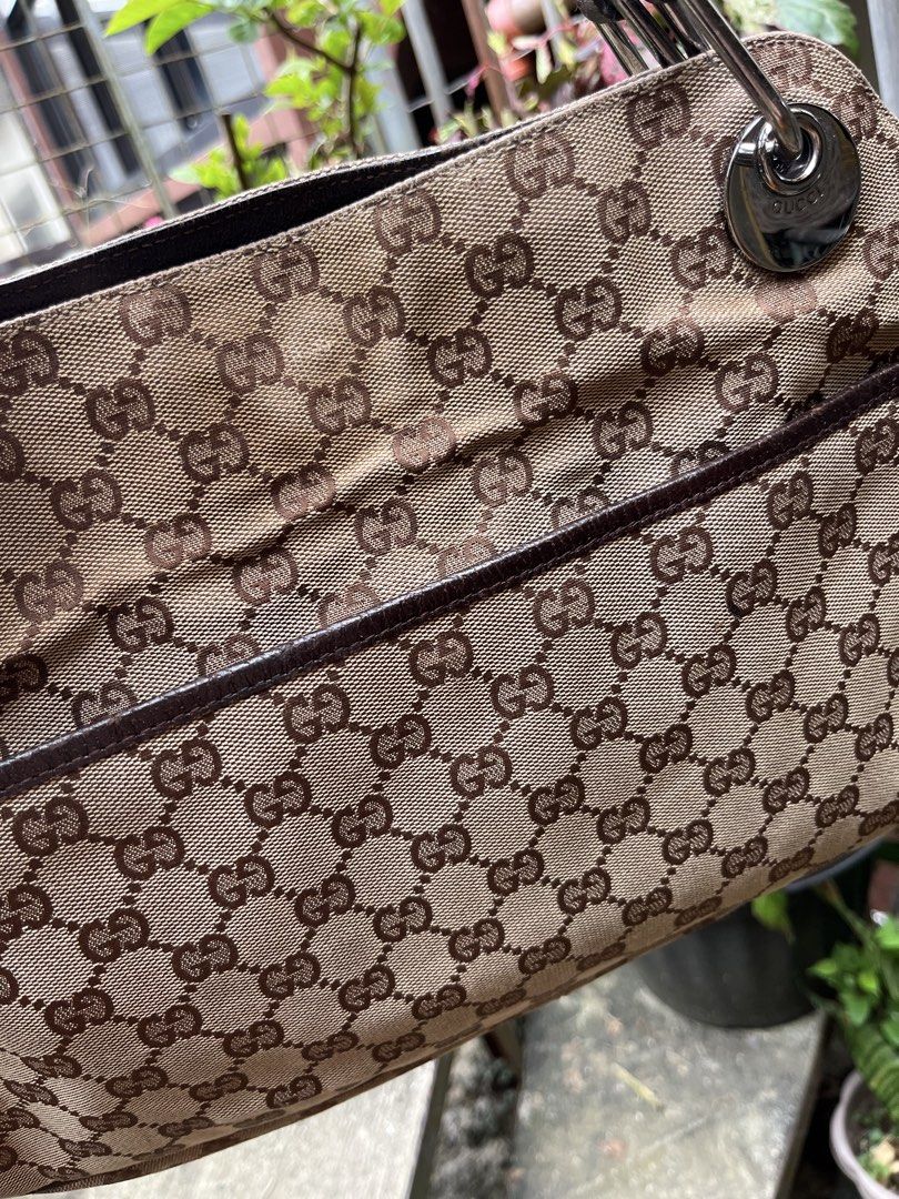 GUCCI ECLIPE GG MONOGRAM SHOULDER BAG (Category: Luxury Bags & Wallets) located in Baguio. Submitted by closetgc.clothingshop (Listing ID 1469213913, Image 3). Description: Gucci eclipse monogram GG canvas shoulder bag / tote bag Rank A- ( excellent ) Guaranteed authentic.