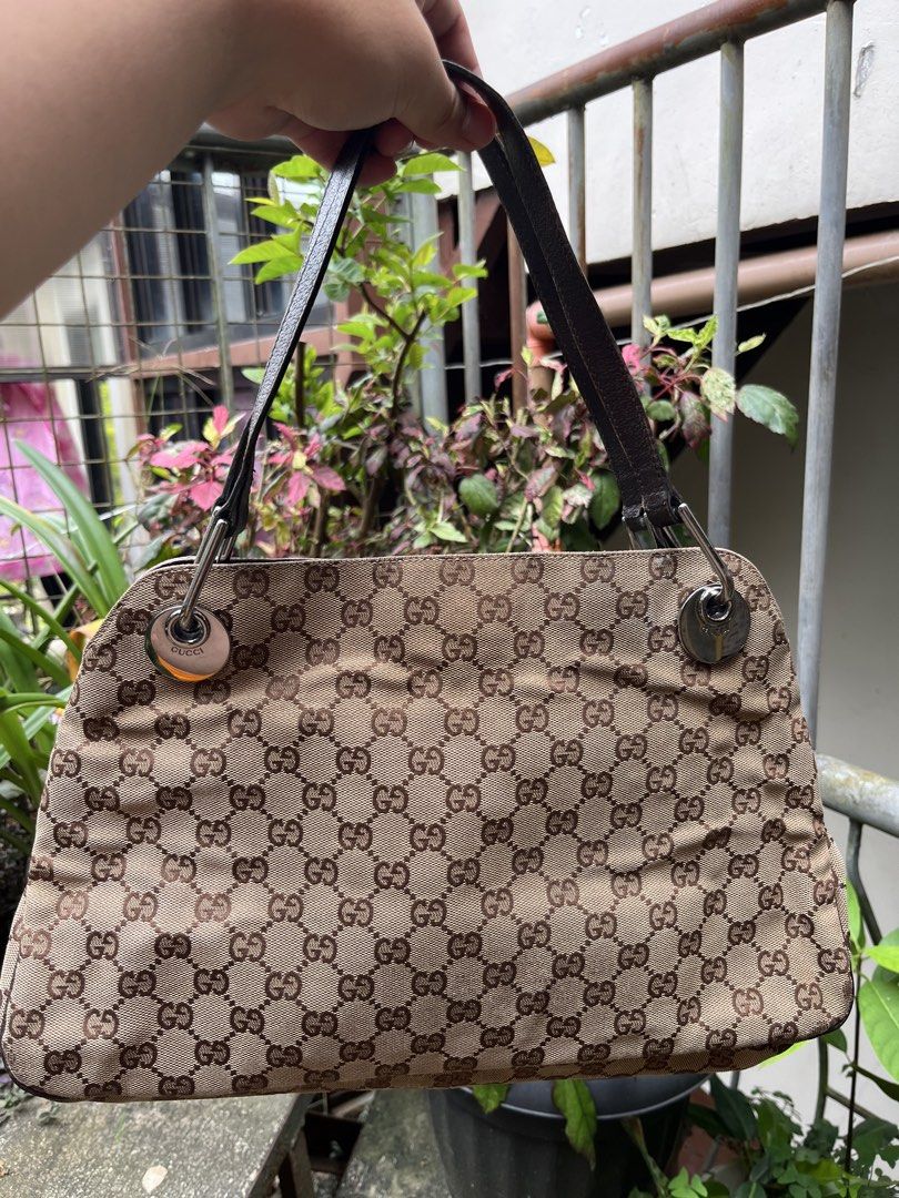 GUCCI ECLIPE GG MONOGRAM SHOULDER BAG (Category: Luxury Bags & Wallets) located in Baguio. Submitted by closetgc.clothingshop (Listing ID 1469213913, Image 2). Description: Gucci eclipse monogram GG canvas shoulder bag / tote bag Rank A- ( excellent ) Guaranteed authentic.