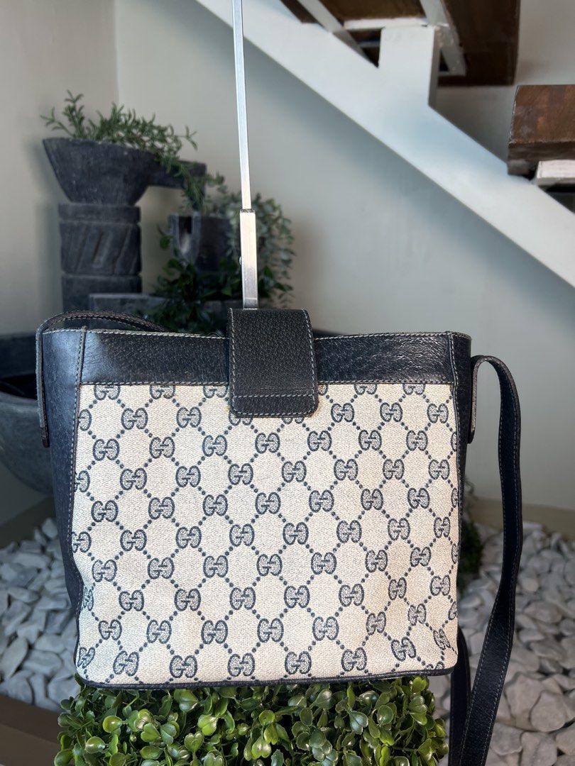 Gucci GG Monogram Shoulder Bag Vintage (Category: Luxury Bags & Wallets) located in Manila. Submitted by gailmg (Listing ID 1469215811, Image 2). Description: - Authentic vintage Gucci shoulder bag .