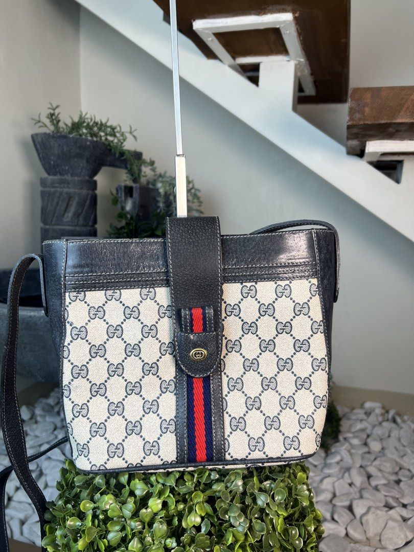 Gucci GG Monogram Shoulder Bag Vintage (Category: Luxury Bags & Wallets) located in Manila. Submitted by gailmg (Listing ID 1469215811, Image 1). Description: - Authentic vintage Gucci shoulder bag .