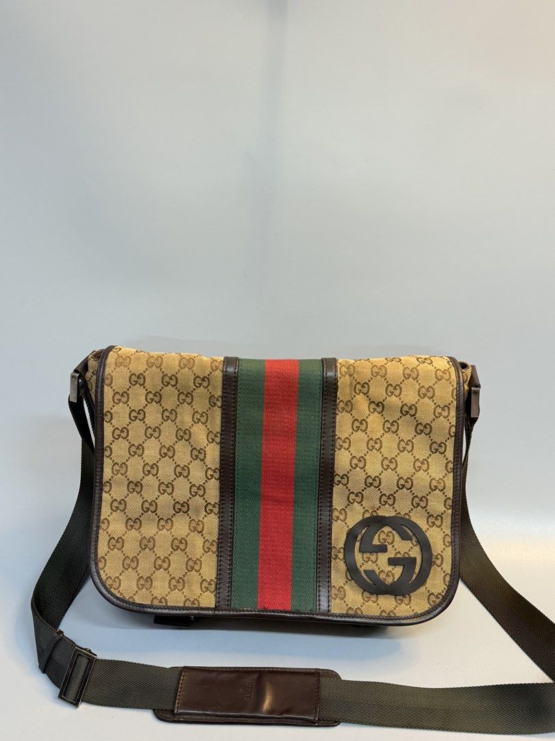 Gucci Messenger (Category: Luxury Bags & Wallets) located in Cebu City. Submitted by ricahsukaybags_2017 (Listing ID 1469228594, Image 1). Description: Gucci messenger cherry line. Med size. No flaws normal sign of used only.