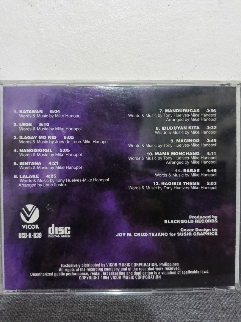Hagibis - Katawan (Category: CDs & DVDs) located in Cavite. Submitted by bodega_ni_kiks11 (Listing ID 1469291236, Image 2). Description: Hagibis - Katawan 1st Press No Barcode Blackgold Records VG++ ₱850.